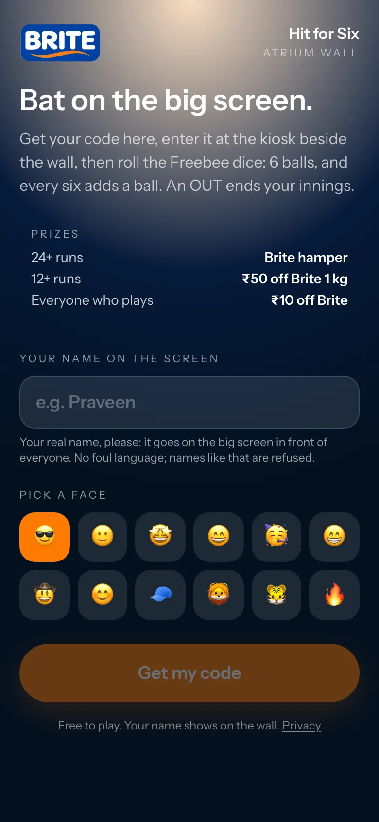 Phone join screen